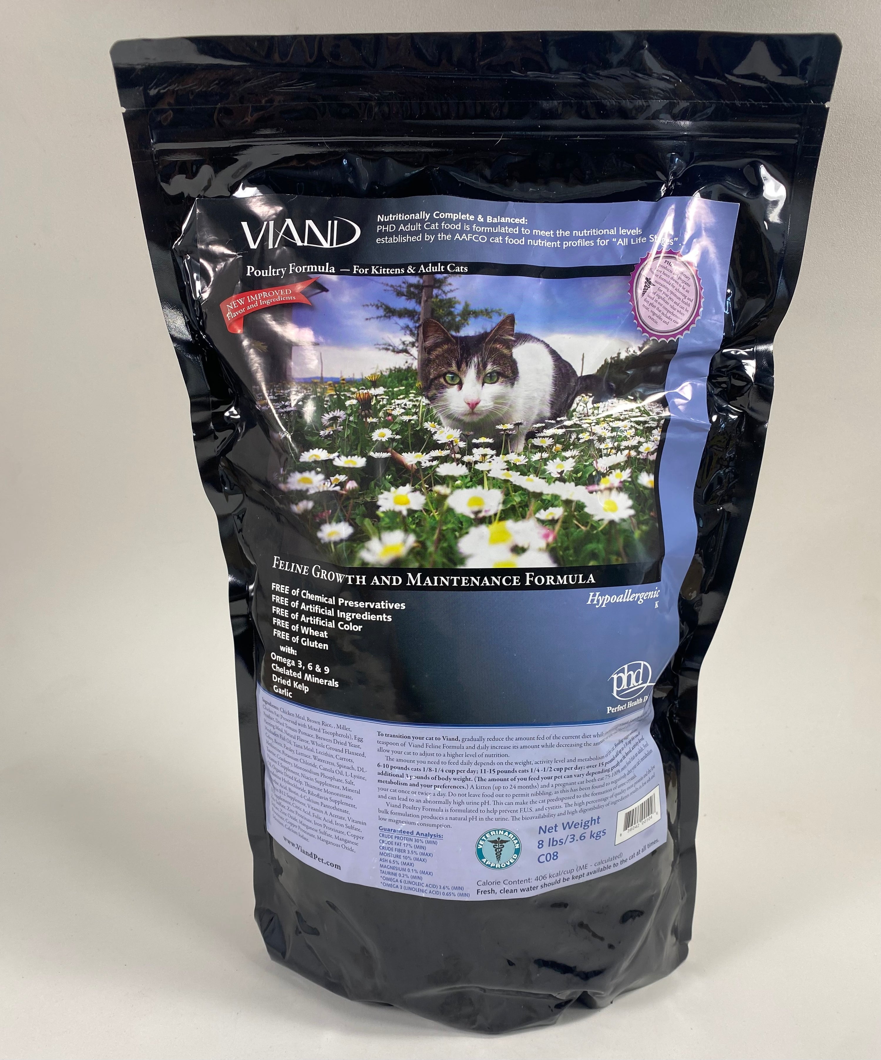 Viand Dry Kibble Cat Food 8lb Bag